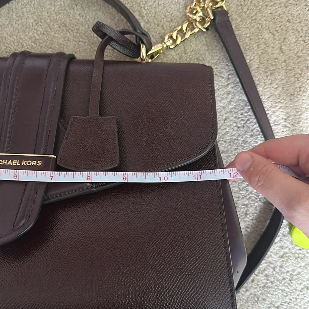 Michael Kors dark wine Leather Handbag